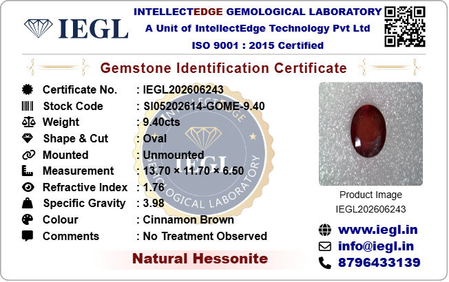 Hessonite - 9.40 Carat