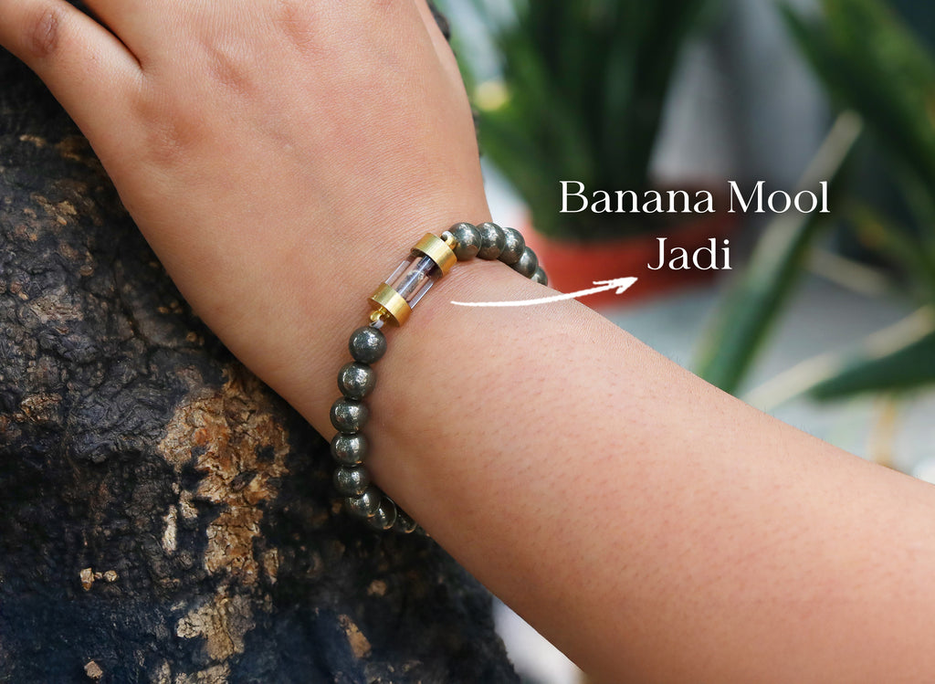 Golden Pyrite Jadi Bracelet