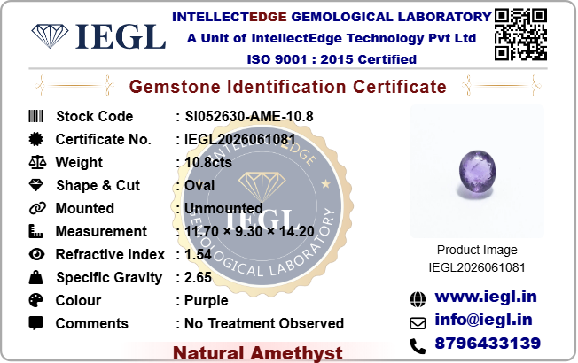 Amethyst - 10.80 Carat