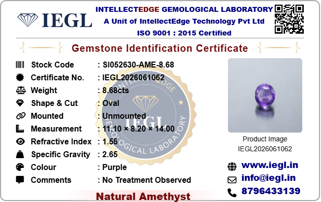 Amethyst - 8.68 Carat