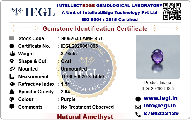 Amethyst - 8.76 Carat