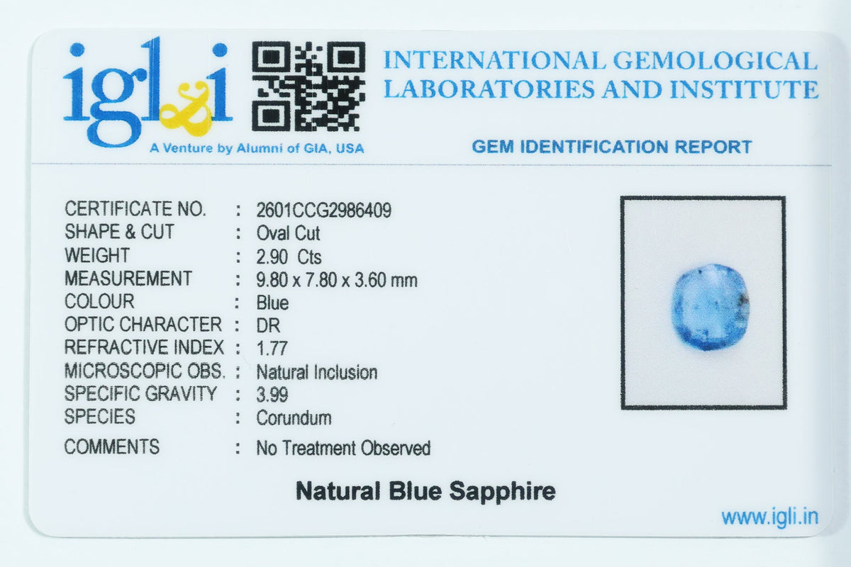 Blue Sapphire 2.90 Carat