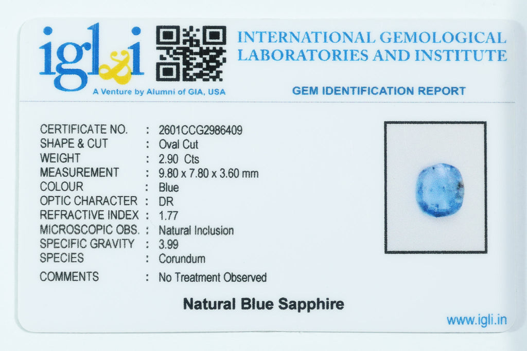 Blue Sapphire 2.90 Carat