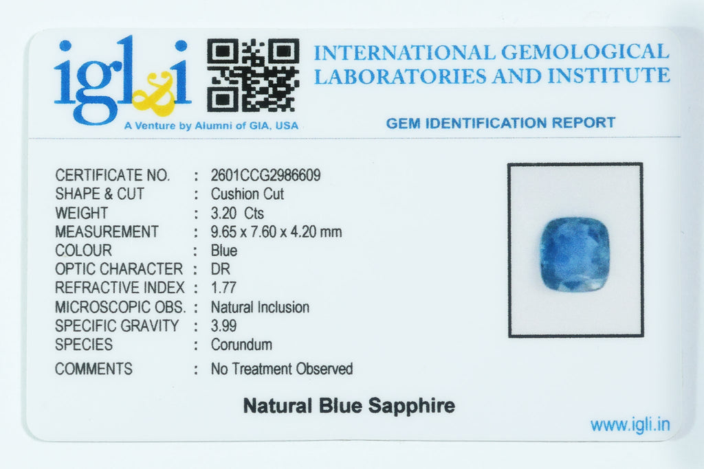 Blue Sapphire 3.20 Carat