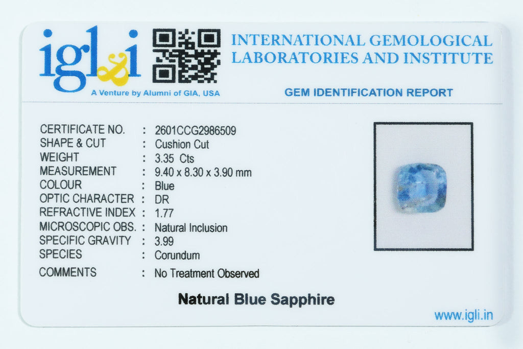 Blue Sapphire 3.35 Carat