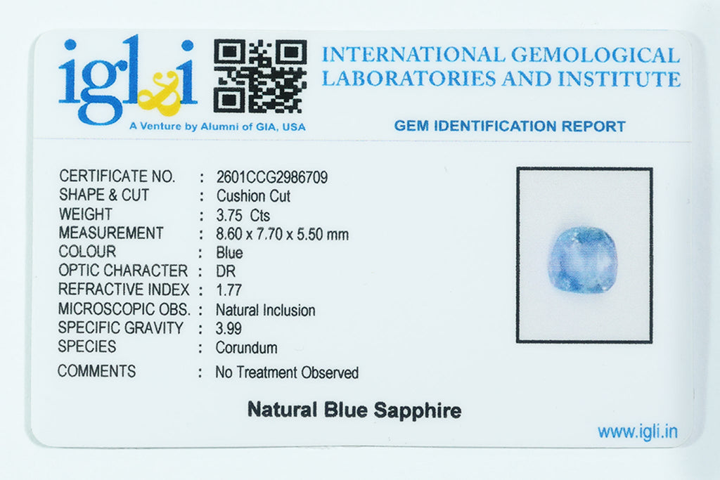 Blue Sapphire 3.75 Carat