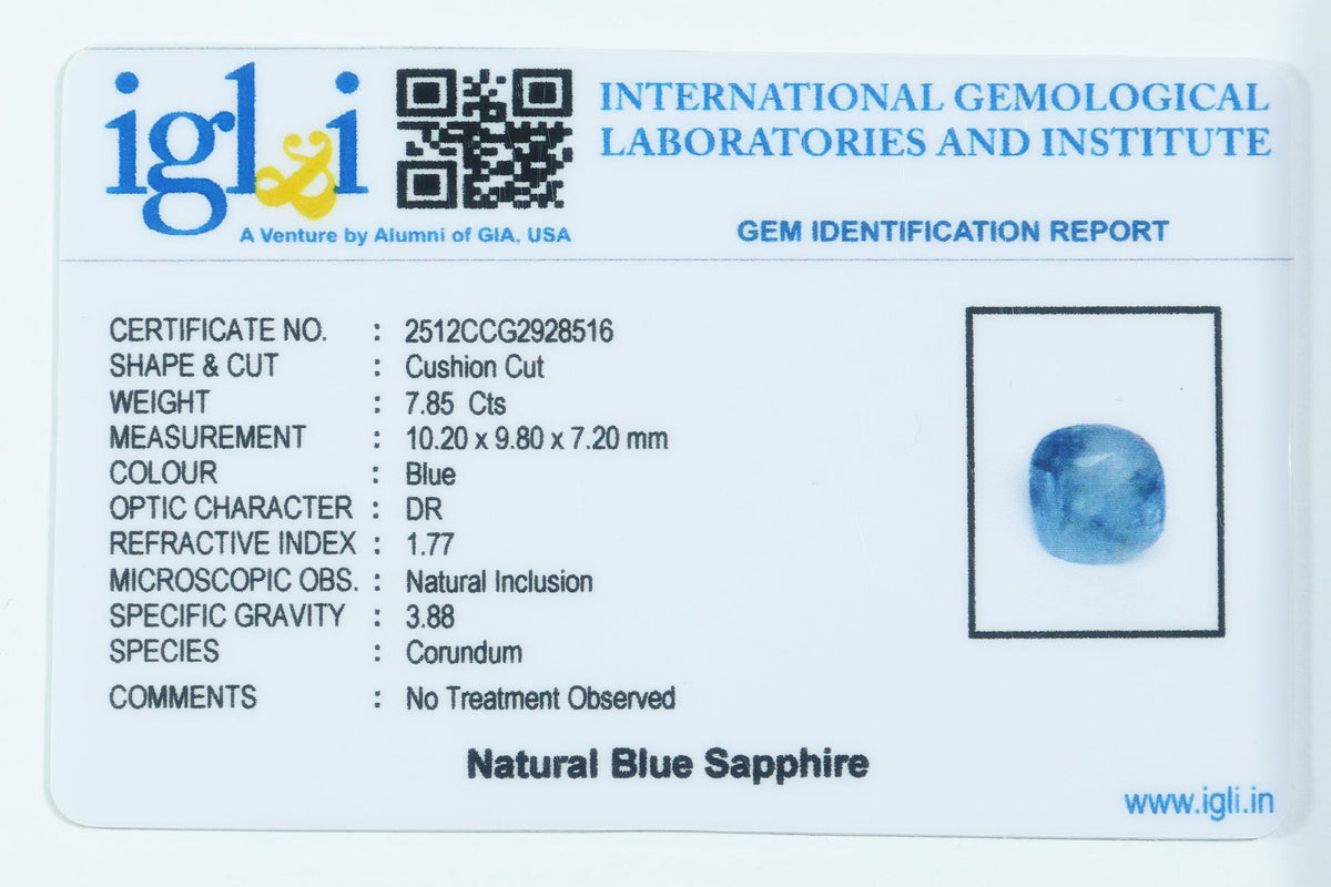 Blue Sapphire 7.85 Carat