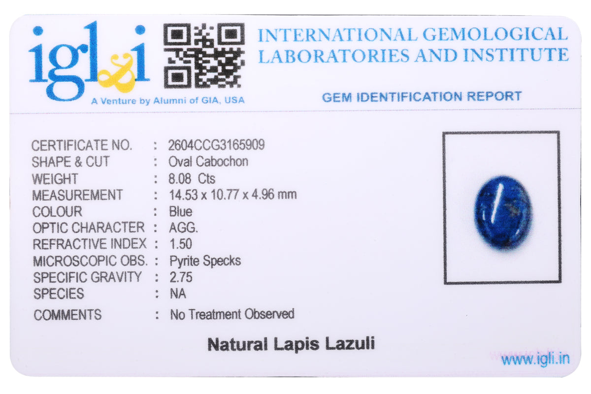 Lapis Lazuli - 8.08 Carat