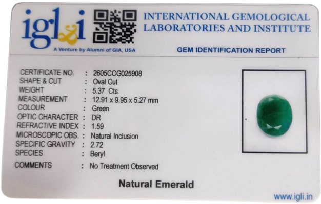 Brazilian Emerald - 5.37 Carat