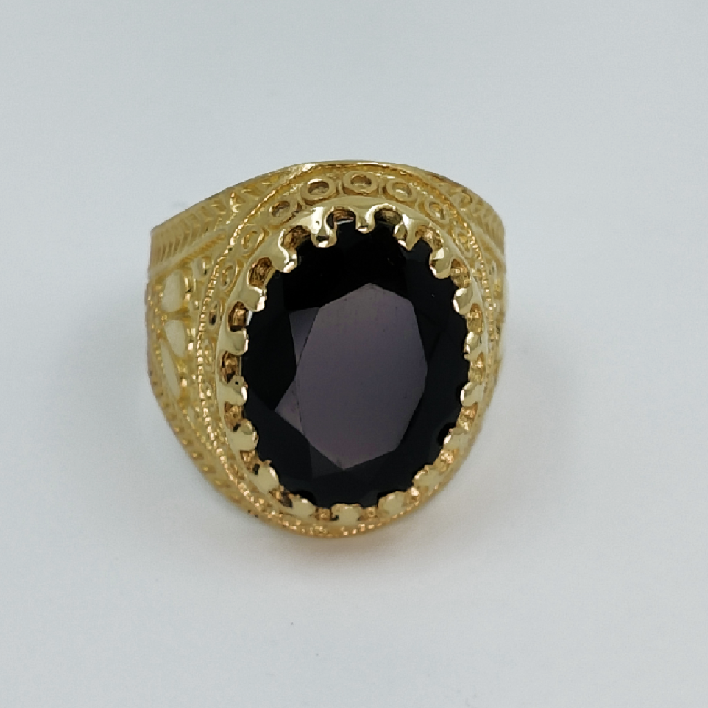 Royal Black Agate Ring (10.30 Carat)