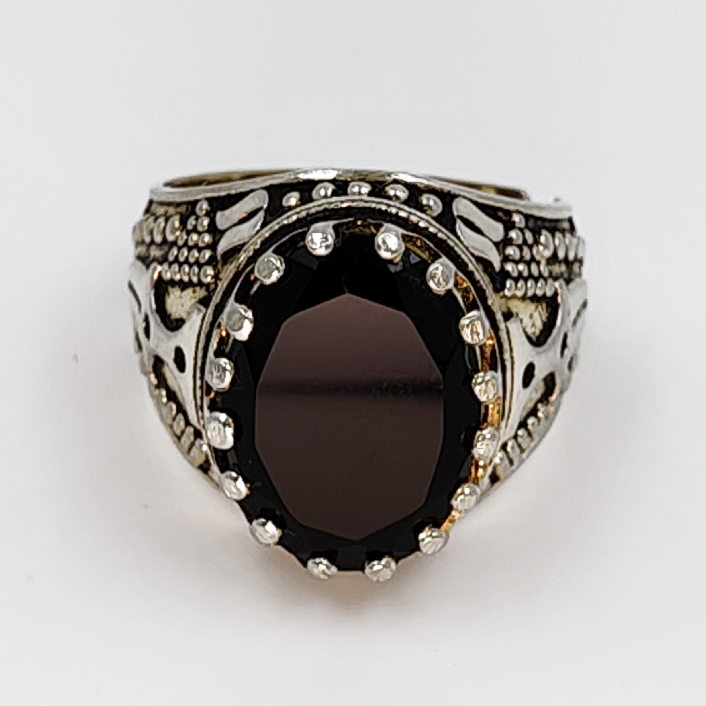 Royal Antique Black Agate Ring (11.20 Carat)