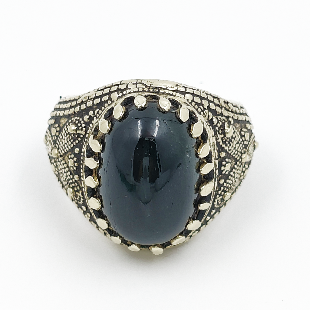 Royal Antique Black Agate Ring (10.90 Carat)