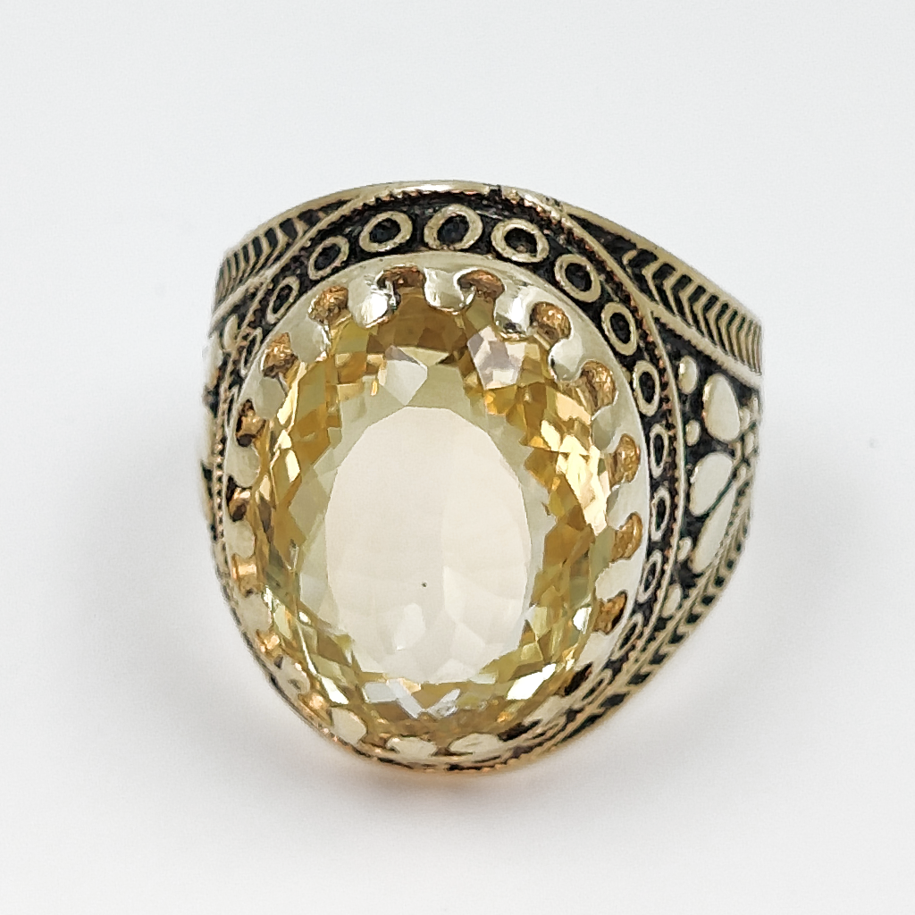Royal Antique Citrine Ring (10.60 Carat)