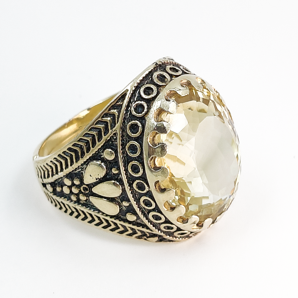 Royal Antique Citrine Ring (10.60 Carat)