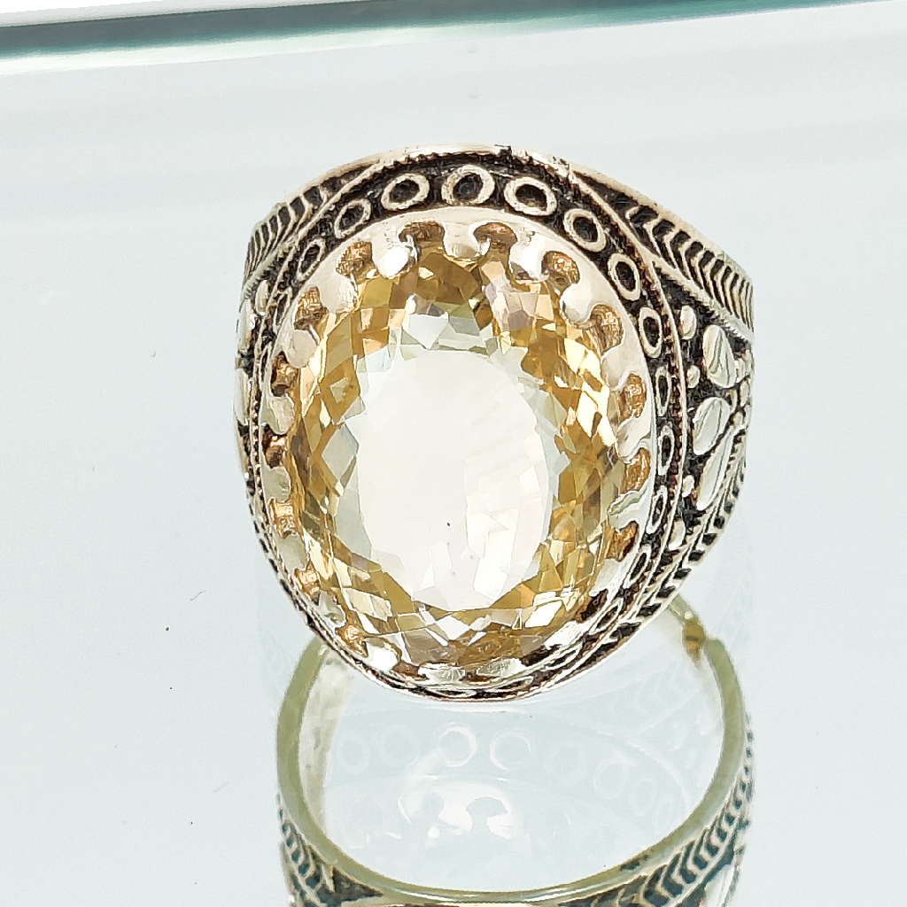 Royal Antique Citrine Ring (10.60 Carat)