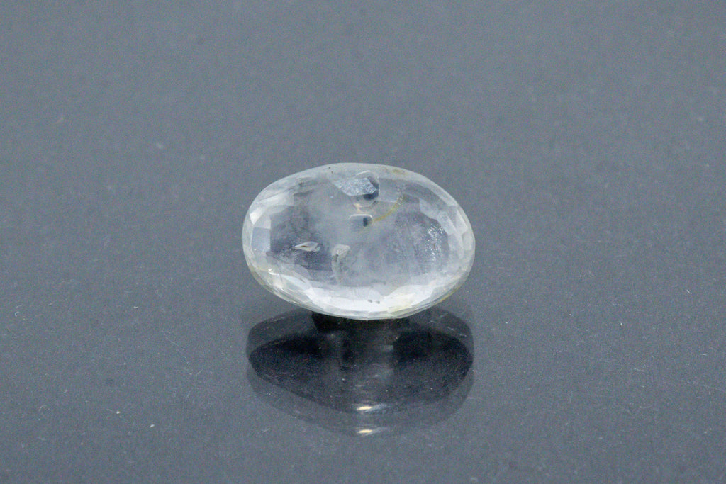 Natural Blue Sapphire Back View Oval Shape