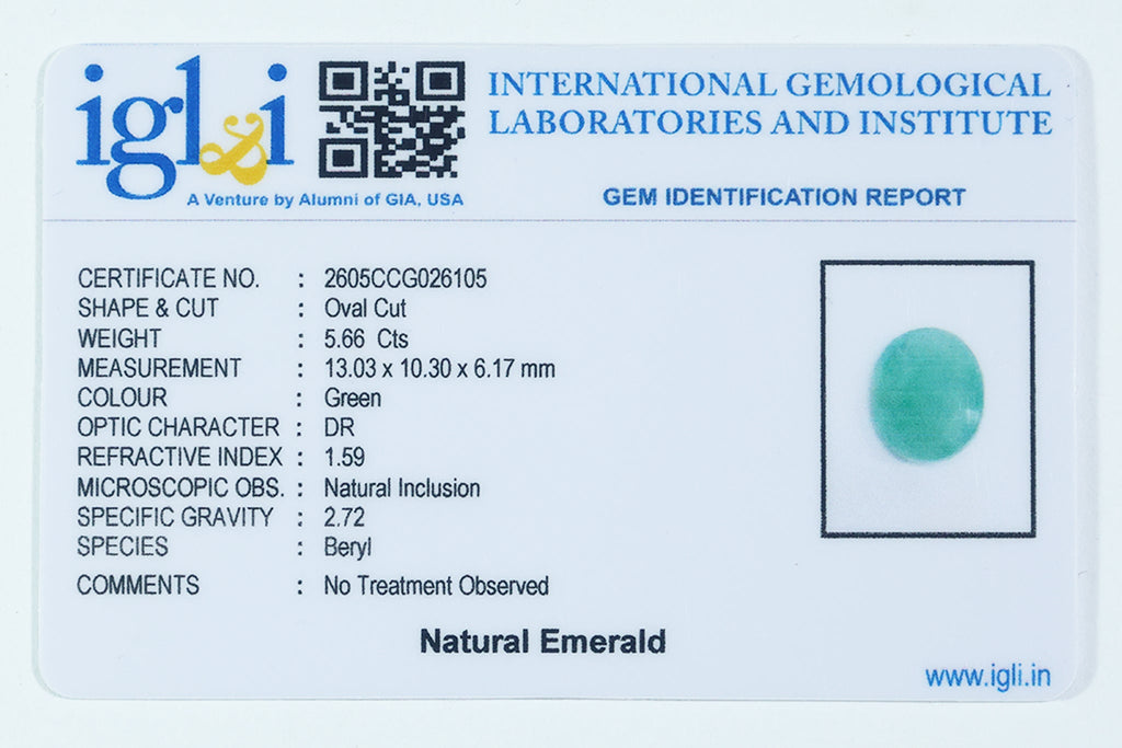 Brazilian Emerald - 5.66 Carat