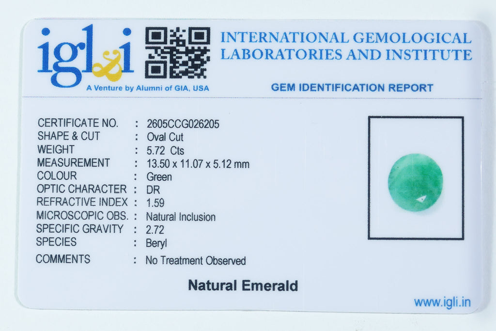 Brazilian Emerald - 5.72 Carat