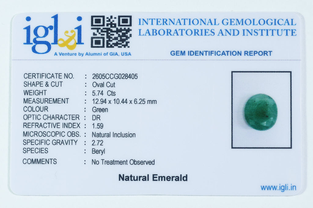 Brazilian Emerald - 5.74 Carat