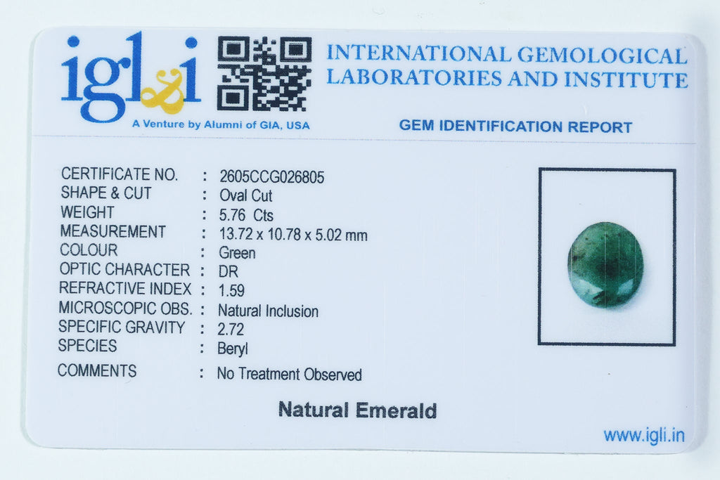 Brazilian Emerald - 5.76 Carat