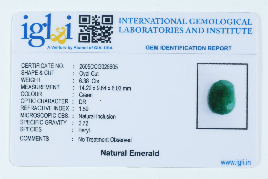 Brazilian Emerald - 6.38 Carat