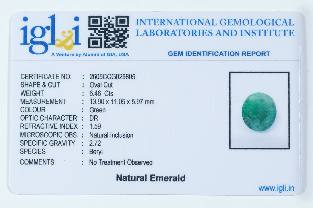 Brazilian Emerald - 6.46 Carat