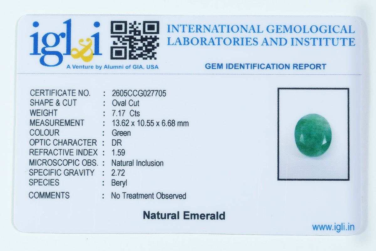 Brazilian Emerald - 7.17 Carat