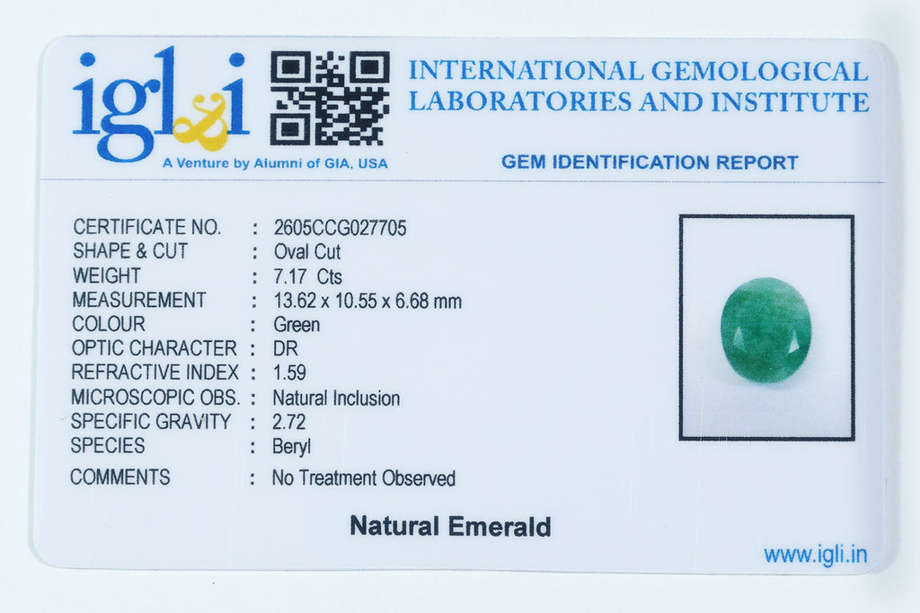 Brazilian Emerald - 7.17 Carat