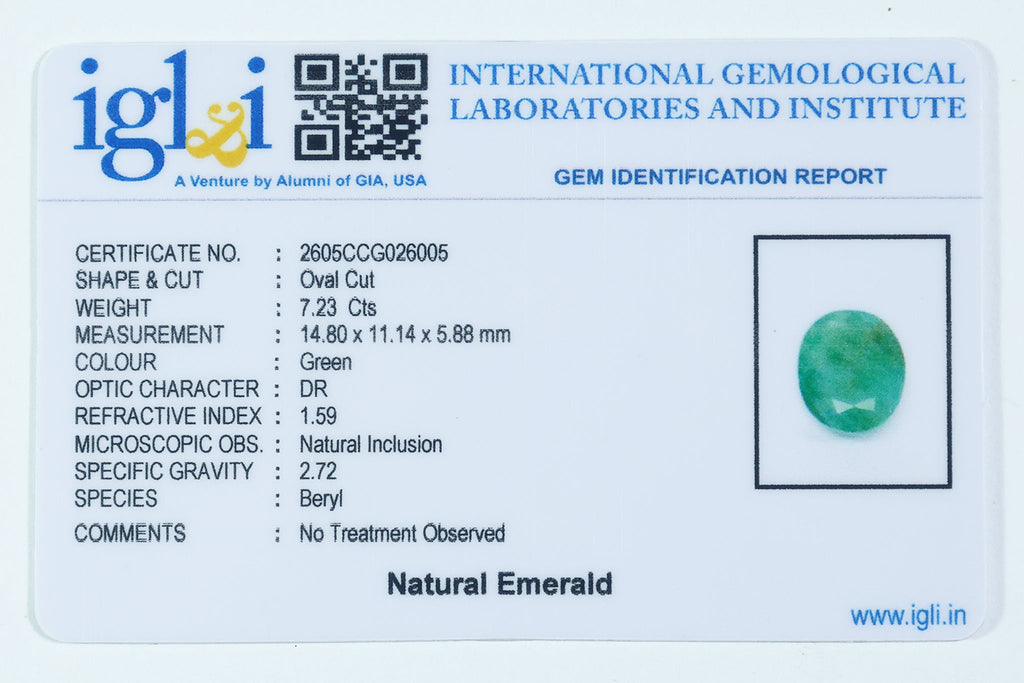 Brazilian Emerald - 7.23 Carat