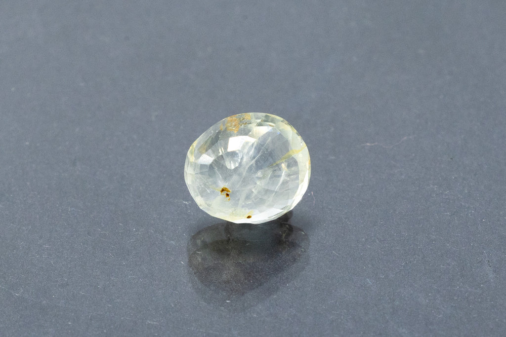 Natural Yellow Sapphire Back View Square Shape