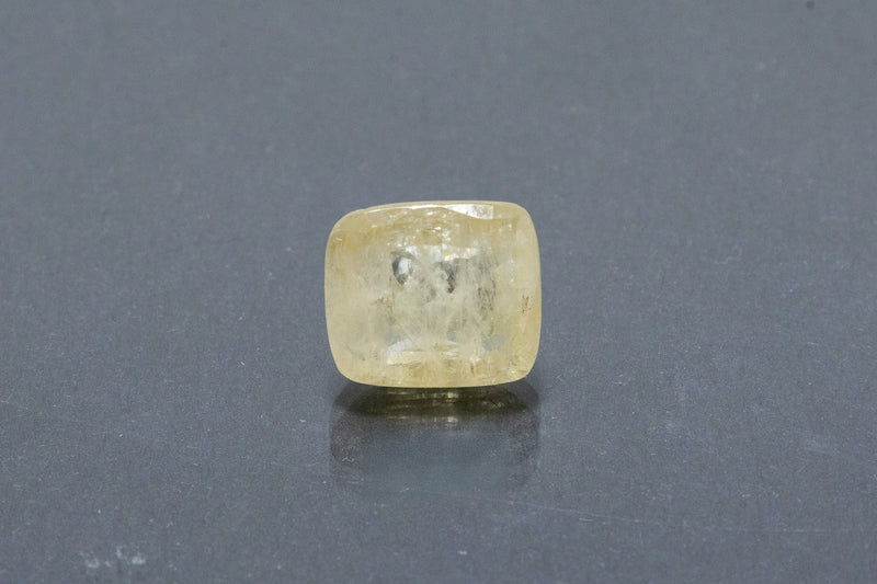 Natural Yellow Sapphire Front View Cushion Shape