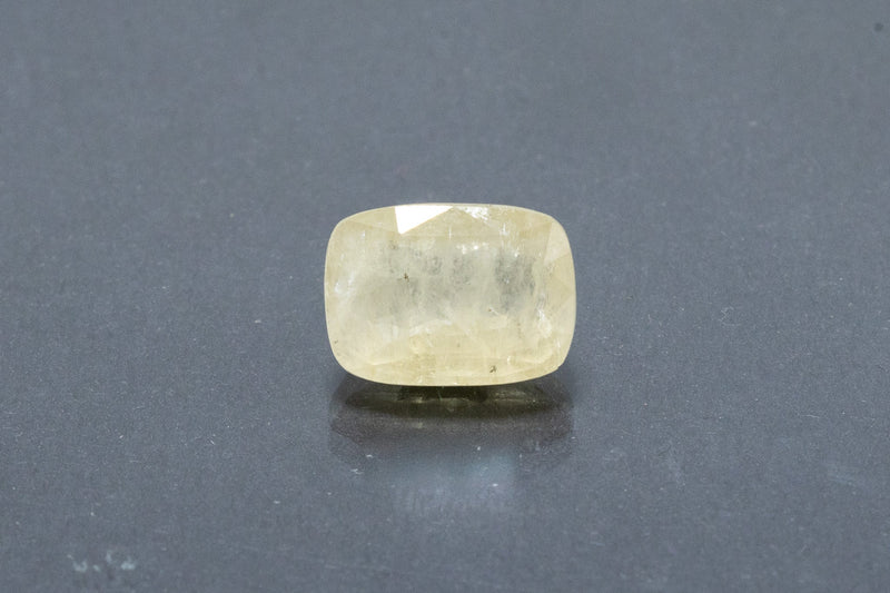 Natural Yellow Sapphire Front View Cushion Shape