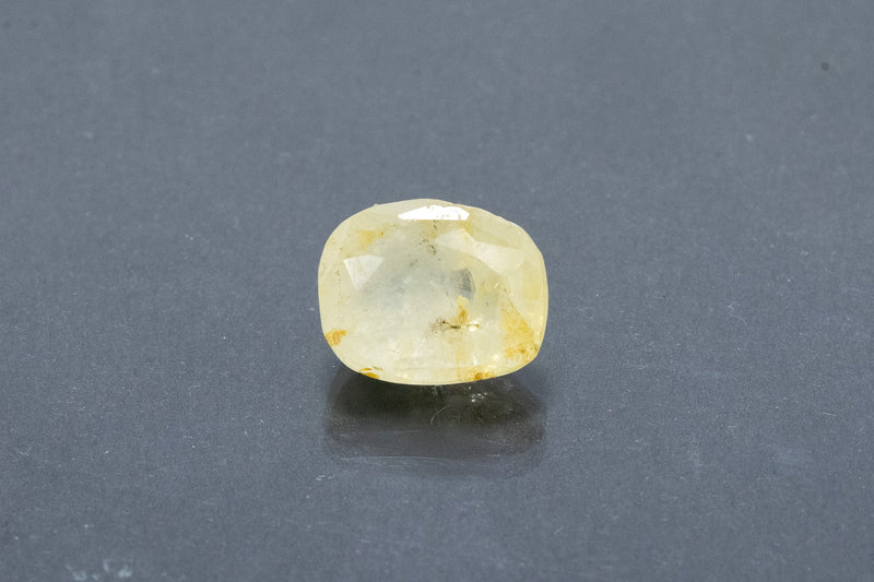 Natural Yellow Sapphire Front View Rectangle Shape