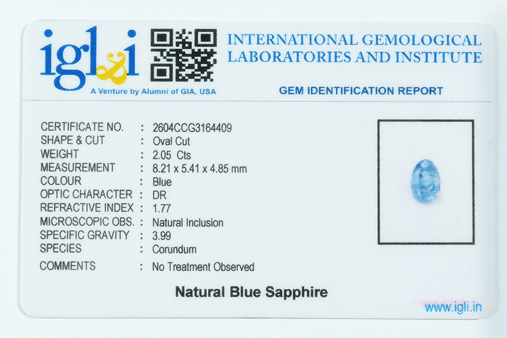 Blue Sapphire 2.05 Carat