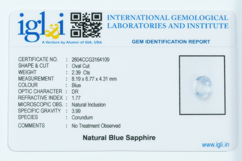 Blue Sapphire 2.39 Carat