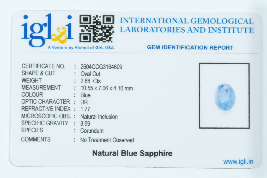 Blue Sapphire 2.68 Carat