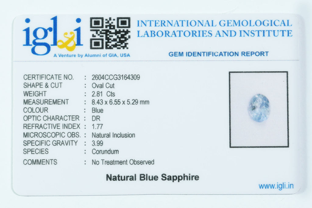Blue Sapphire 2.81 Carat