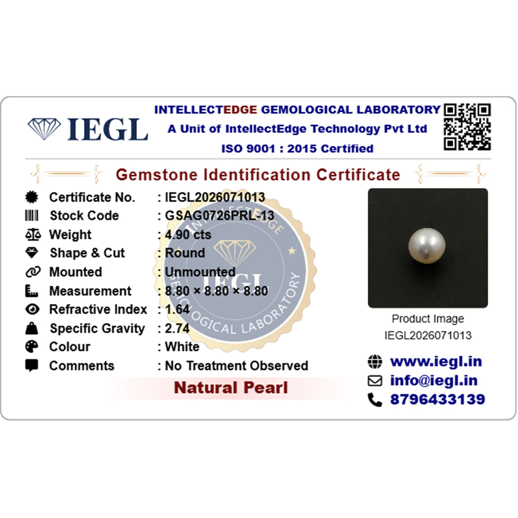 pearl 4.9 carat certificate image