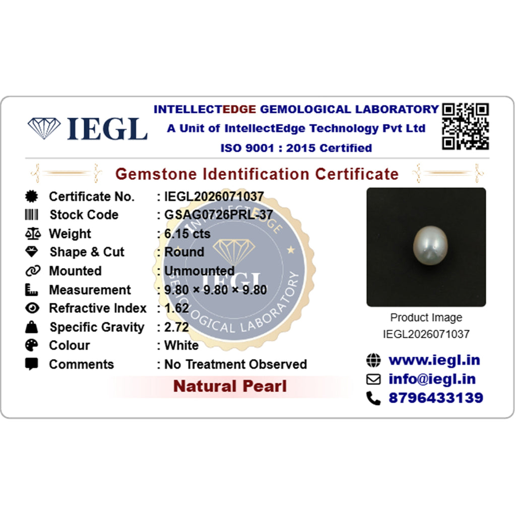 pearl 6.15 carat certificate image