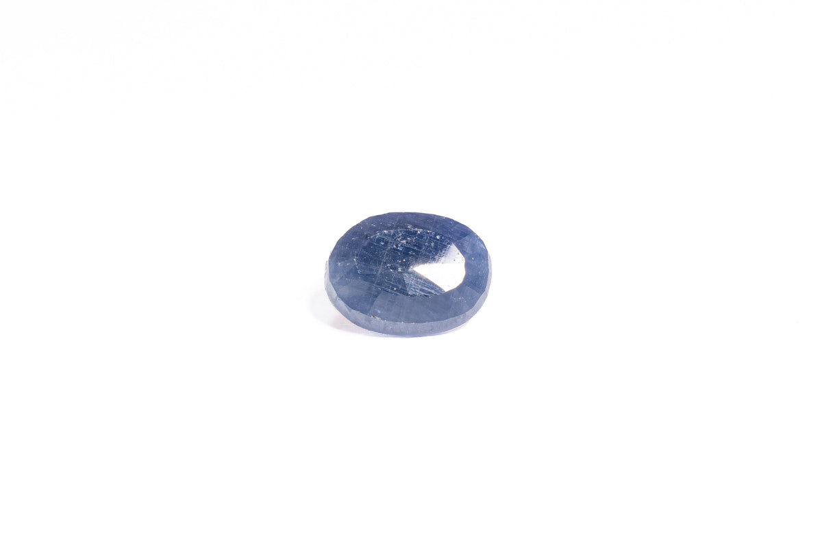 african blue sapphire 6.13 carat back image