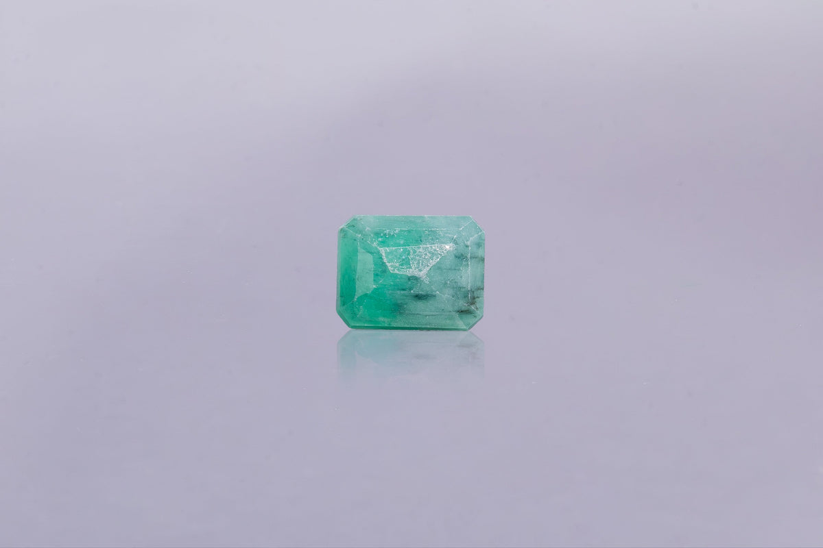 brazilian emerald 3.55 carat back image
