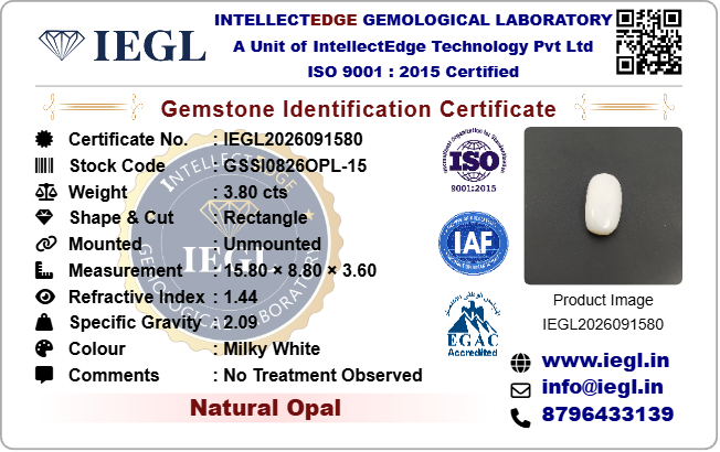 opal 3.8 carat certificate image