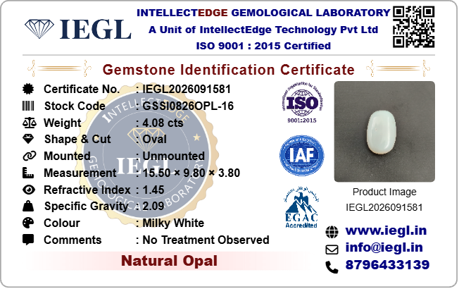 opal 4.08 carat certificate image