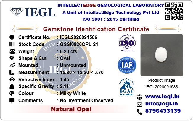 opal 5.2 carat certificate image
