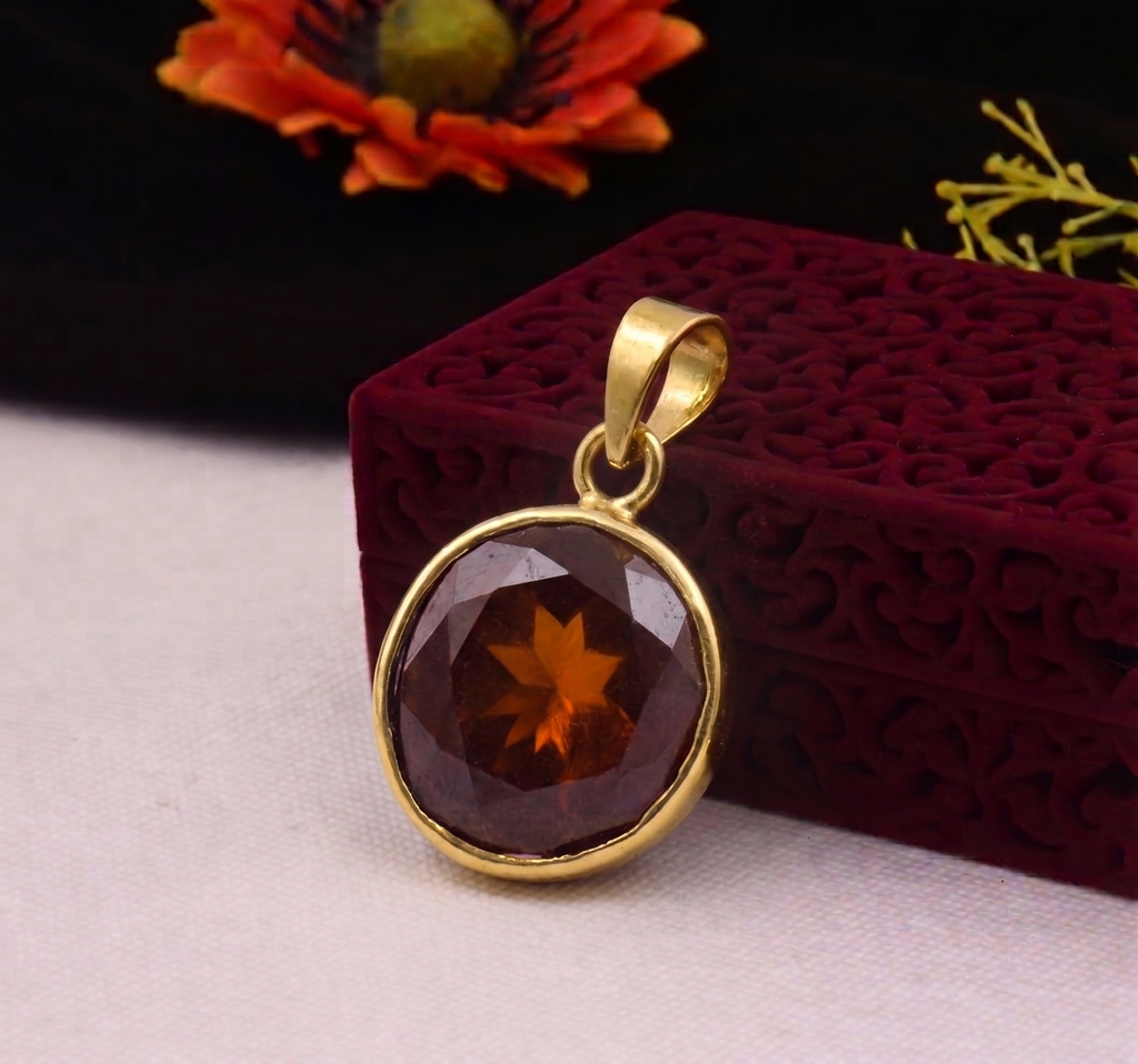 Hessonite Pendant