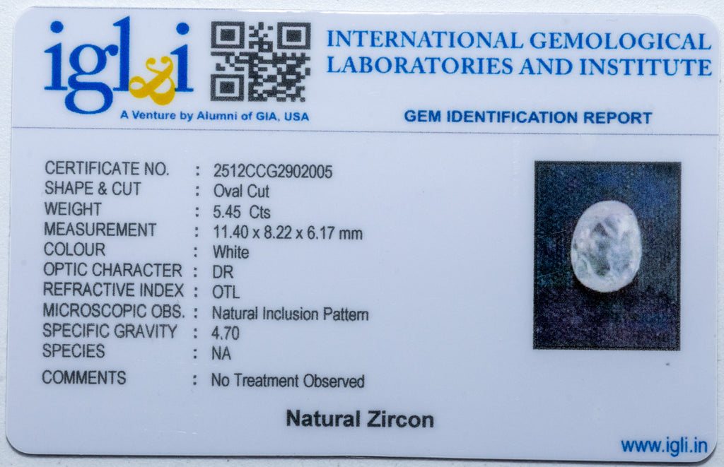 Zircon 5.45 Carat