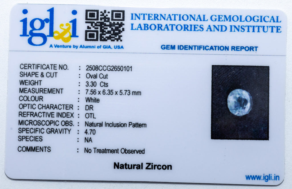Zircon 3.30 Carat