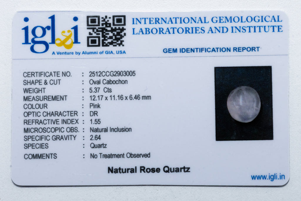 Rose Quartz 5.37 Carat