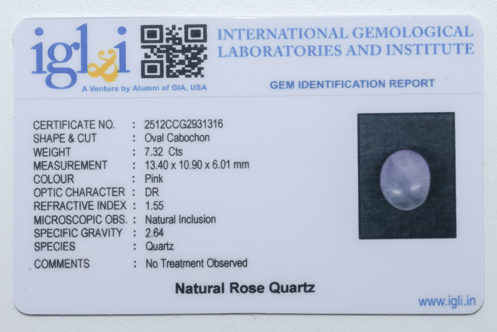 Rose Quartz 7.32 Carat