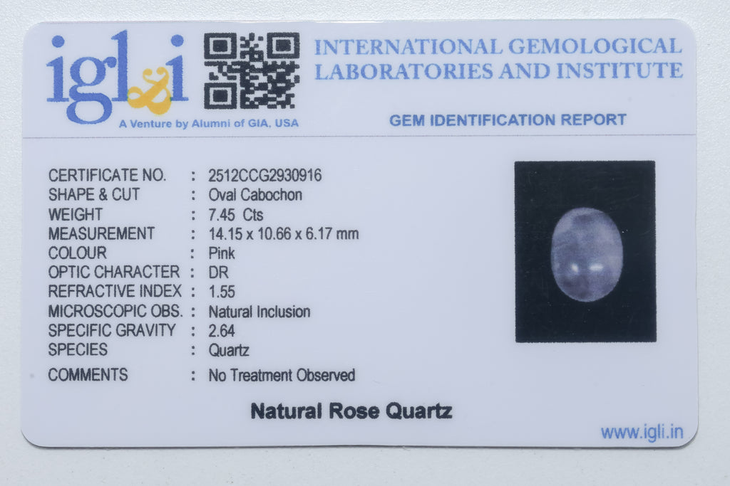 Rose Quartz 7.45 Carat